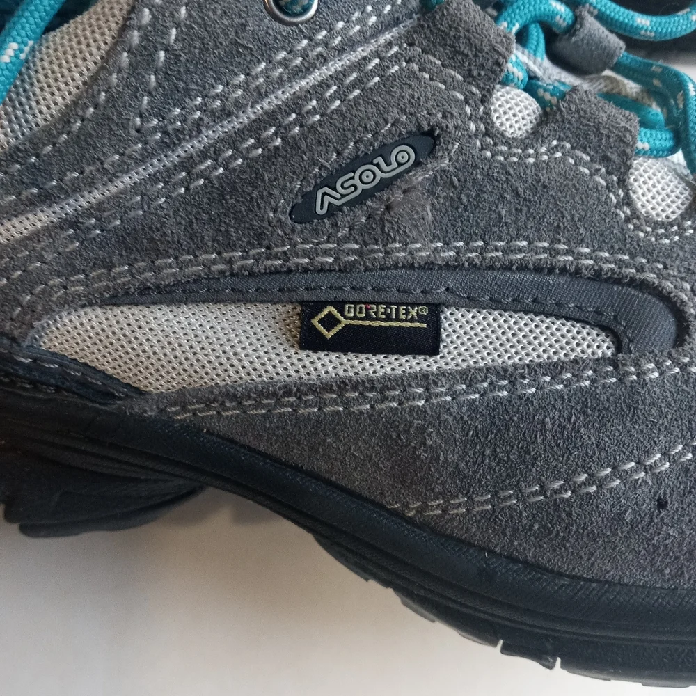 Asolo GV GTX Women's Hiking Gray Teal Durable Trekking Outdoor Shoes